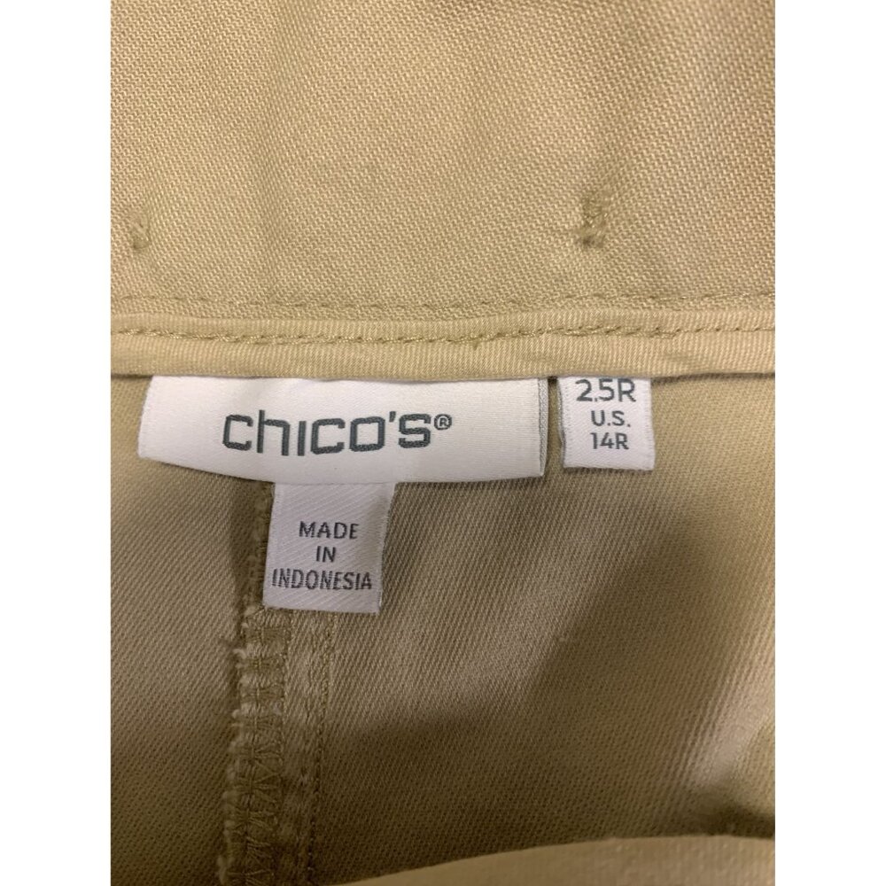 NWOT Chicos 14R Wide Leg Minimalist Cotton Pants Casual - Picture 4 of 8